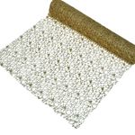 Casa si Gradina - Decoratiuni - Decoratiuni de sezon - Tesatura Decorativa de Craciun Bej Plasa cu Glitter 5m x 48m - Infinity.ro