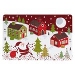 Casa si Gradina - Decoratiuni - Decoratiuni de sezon - Suport Farfurie Decorativ Craciun Mos Craciun Case Zapada - Infinity.ro