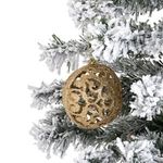 Casa si Gradina - Decoratiuni - Decoratiuni de sezon - Set Globuri de Craciun Perforate Aurii Rosii Verzi - Infinity.ro