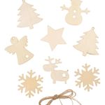 Casa si Gradina - Decoratiuni - Decoratiuni de sezon - Set Decoratiuni Craciun de Lemn cu 8 Modele Unice - Infinity.ro