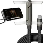 Laptop, Telefoane si Tablete - Telefoane mobile si accesorii - Accesorii Telefoane - Cabluri si adaptoare telefoane - Cablu Type-C la Type-C 240W 5A 1.5m Fast Charging Nylon Braided cu Suport Telefon Gaming ABYZ - Infinity.ro