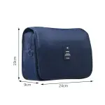 Ingrijire personala si Cosmetice - Machiaj - Portfarduri si genti cosmetice - Geanta cosmetice de calatorie ABYZ pliabila cu agatatoare impermeabila compartimente multiple Albastru 24x19cm - Infinity.ro