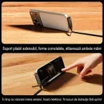 Laptop, Telefoane si Tablete - Telefoane mobile si accesorii - Accesorii Telefoane - Cabluri si adaptoare telefoane - Cablu Type-C la Type-C 240W 5A 1.5m Fast Charging Nylon Braided cu Suport Telefon Gaming ABYZ - Infinity.ro