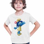 Fashion, accesorii si bijuterii - Copii - Imbracaminte copii - Tricouri copii - Tricou Copii Baieti Smurf Blossom Strumfii CoolTrend, alb, marime XS Copii - Infinity.ro