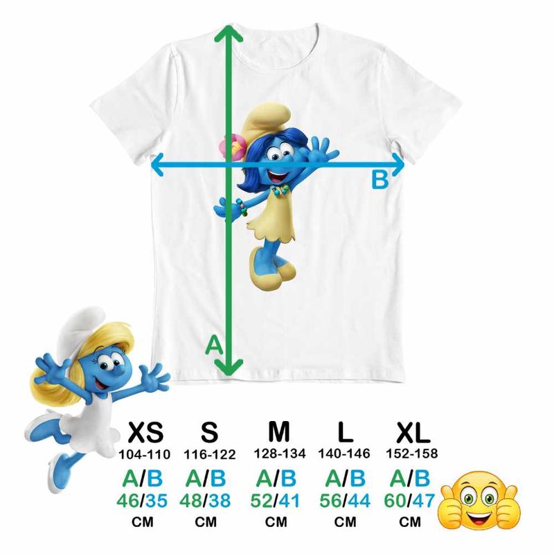 Fashion, accesorii si bijuterii - Copii - Imbracaminte copii - Tricouri copii - Tricou Copii Baieti Smurf Blossom Strumfii CoolTrend, alb, marime XS Copii - Infinity.ro