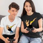 Fashion, accesorii si bijuterii - Copii - Imbracaminte copii - Tricouri copii - Tricou Copii Baieti Johnny Bravo Desene Cartoon Network, negru, marime M Copii - Infinity.ro