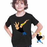 Fashion, accesorii si bijuterii - Copii - Imbracaminte copii - Tricouri copii - Tricou Copii Baieti Johnny Bravo Desene Cartoon Network, negru, marime M Copii - Infinity.ro