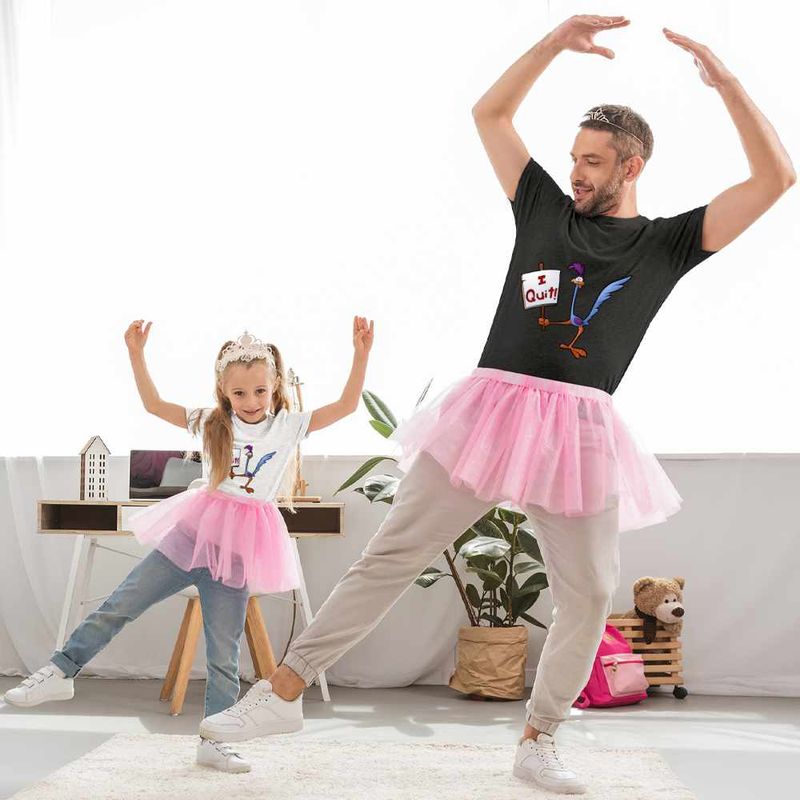 Fashion, accesorii si bijuterii - Copii - Imbracaminte copii - Tricouri copii - Tricou Copii Fete Coiotul Strutul I Quit Renunt, negru, marime M Copii - Infinity.ro