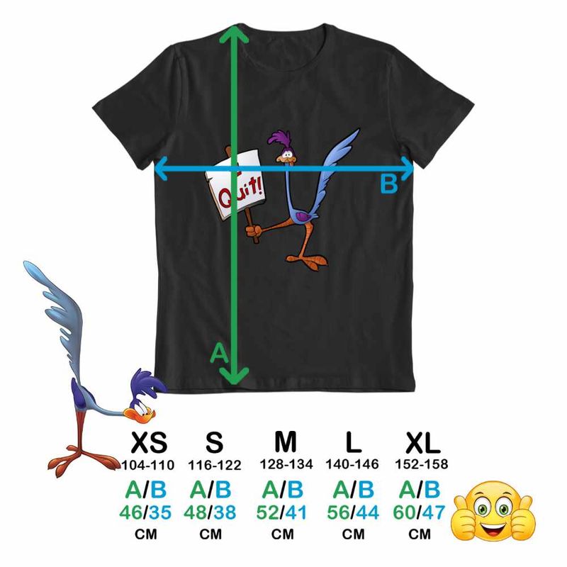 Fashion, accesorii si bijuterii - Copii - Imbracaminte copii - Tricouri copii - Tricou Copii Fete Coiotul Strutul I Quit Renunt, negru, marime M Copii - Infinity.ro