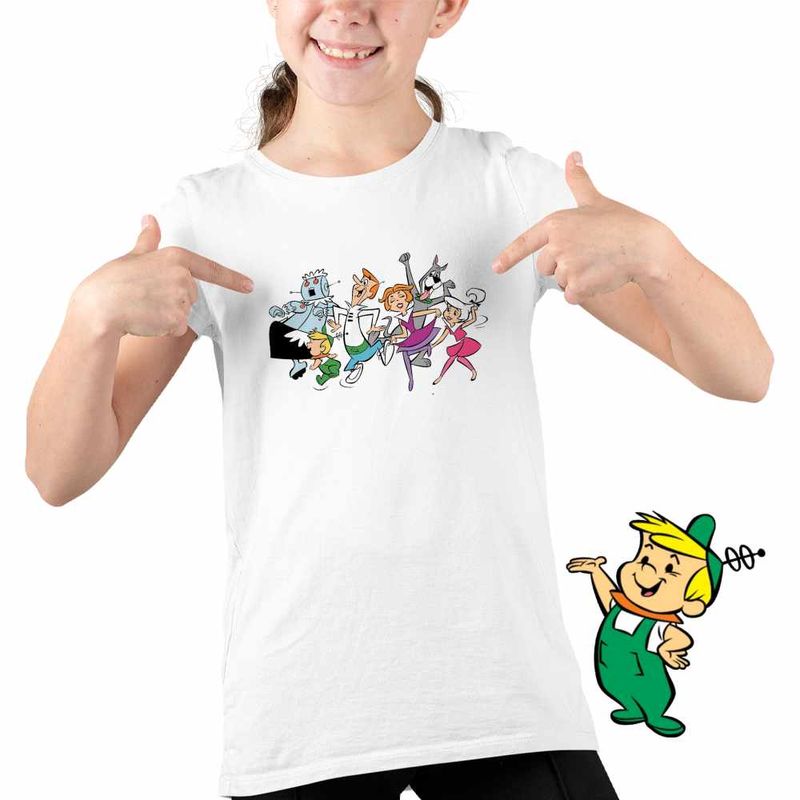 Fashion, accesorii si bijuterii - Copii - Imbracaminte copii - Tricouri copii - Tricou Copii Fete Familia Jetson Petrecere, alb, marime L Copii - Infinity.ro