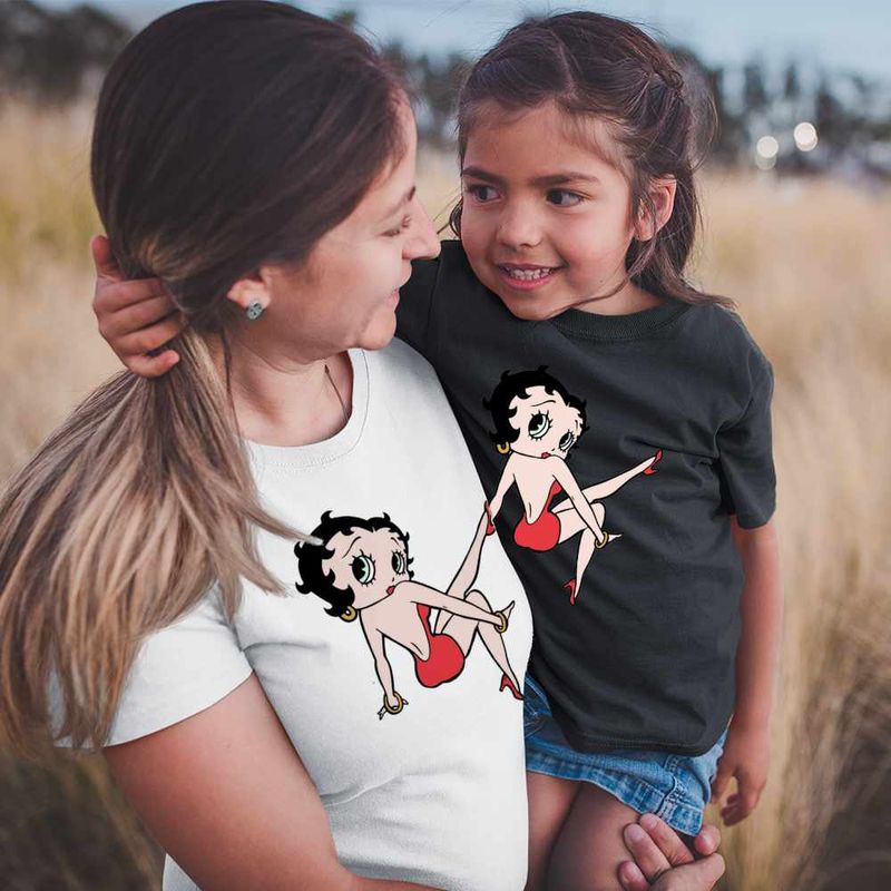 Fashion, accesorii si bijuterii - Copii - Imbracaminte copii - Tricouri copii - Tricou Copii Fete Betty Boop Desene Animate Cartoon, alb, marime XS Copii - Infinity.ro