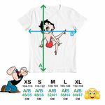 Fashion, accesorii si bijuterii - Copii - Imbracaminte copii - Tricouri copii - Tricou Copii Fete Betty Boop Desene Animate Cartoon, alb, marime XS Copii - Infinity.ro