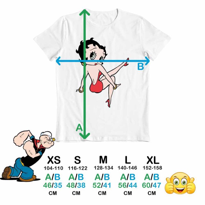 Fashion, accesorii si bijuterii - Copii - Imbracaminte copii - Tricouri copii - Tricou Copii Fete Betty Boop Desene Animate Cartoon, alb, marime XS Copii - Infinity.ro