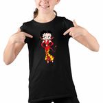 Fashion, accesorii si bijuterii - Copii - Imbracaminte copii - Tricouri copii - Tricou Copii Fete Betty Boop Diavolita Satan Diavol Iad, negru, marime M Copii - Infinity.ro