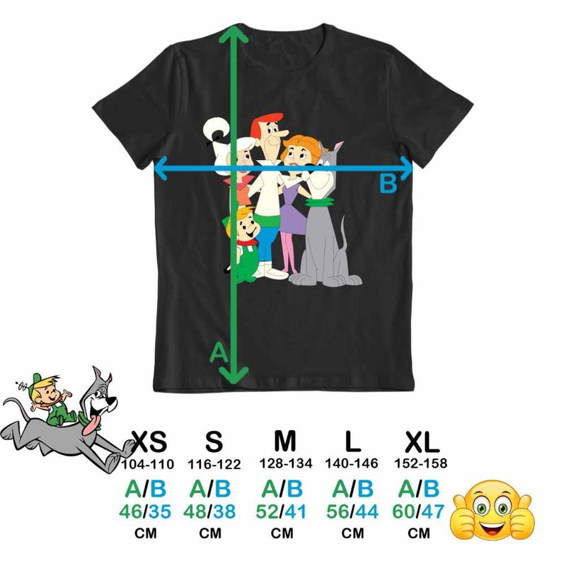 Fashion, accesorii si bijuterii - Copii - Imbracaminte copii - Tricouri copii - Tricou Copii Fete Familia Jetson Fanart Science Fiction, negru, marime L Copii - Infinity.ro