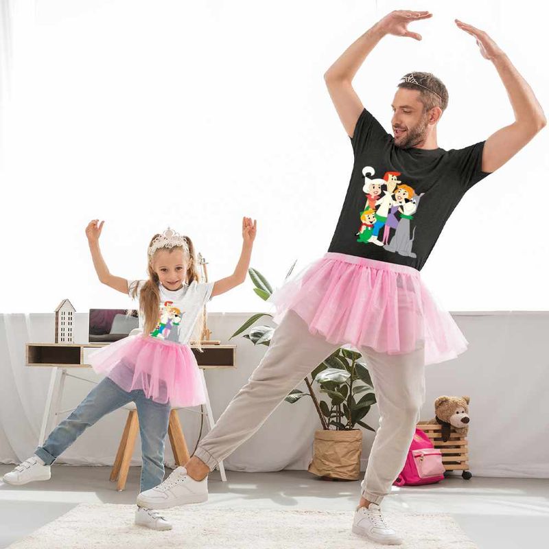 Fashion, accesorii si bijuterii - Copii - Imbracaminte copii - Tricouri copii - Tricou Copii Fete Familia Jetson Fanart Science Fiction, negru, marime L Copii - Infinity.ro