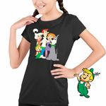 Fashion, accesorii si bijuterii - Copii - Imbracaminte copii - Tricouri copii - Tricou Copii Fete Familia Jetson Fanart Science Fiction, negru, marime L Copii - Infinity.ro