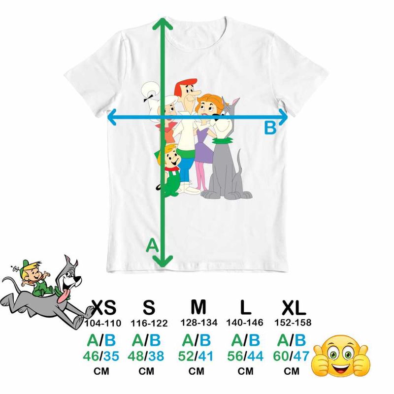 Fashion, accesorii si bijuterii - Copii - Imbracaminte copii - Tricouri copii - Tricou Copii Baieti Familia Jetson Fanart Science Fiction, alb, marime M Copii - Infinity.ro