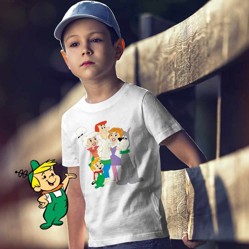 Fashion, accesorii si bijuterii - Copii - Imbracaminte copii - Tricouri copii - Tricou Copii Baieti Familia Jetson Fanart Science Fiction, alb, marime M Copii - Infinity.ro