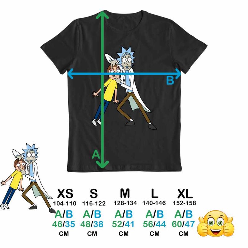 Fashion, accesorii si bijuterii - Copii - Imbracaminte copii - Tricouri copii - Tricou Copii Fete Rick and Morty Casca Ochii, negru, marime M Copii - Infinity.ro