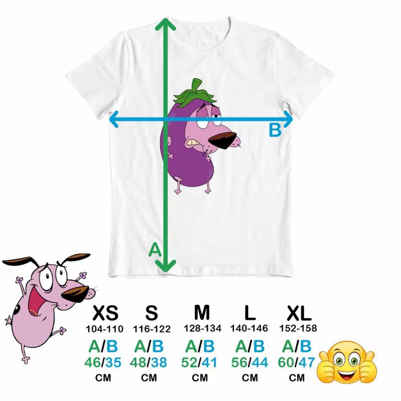 Fashion, accesorii si bijuterii - Copii - Imbracaminte copii - Tricouri copii - Tricou Copii Baieti Curaj Cainele cel Fricos Vanata Cartoon, alb, marime XL Copii - Infinity.ro