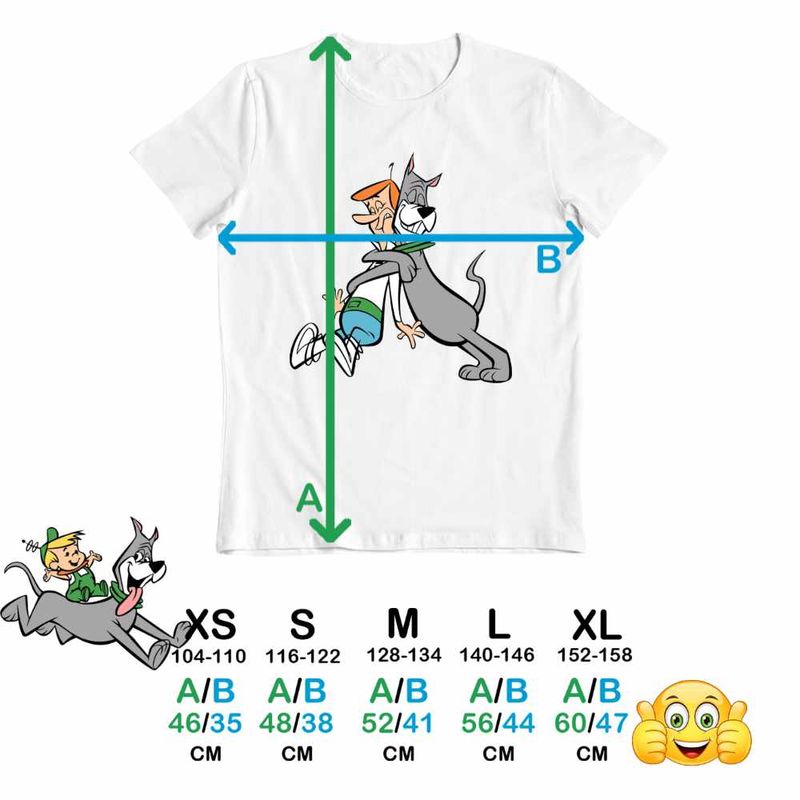 Fashion, accesorii si bijuterii - Copii - Imbracaminte copii - Tricouri copii - Tricou Copii Baieti Familia Jetson George Astro Catel, alb, marime S Copii - Infinity.ro