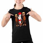 Fashion, accesorii si bijuterii - Copii - Imbracaminte copii - Tricouri copii - Tricou Copii Fete Betty Boop Tung Sahur Italian Brainrot, negru, marime XL Copii - Infinity.ro