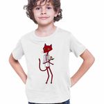 Fashion, accesorii si bijuterii - Copii - Imbracaminte copii - Tricouri copii - Tricou Copii Baieti Pisica Rosie Rea Curaj Cainele Fricos, alb, marime L Copii - Infinity.ro