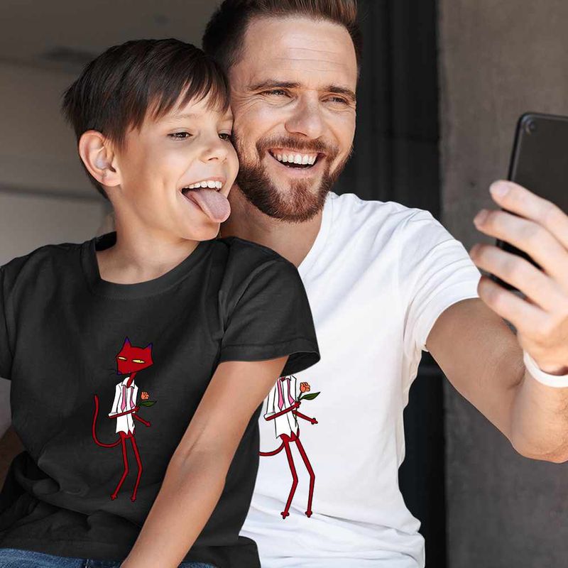 Fashion, accesorii si bijuterii - Copii - Imbracaminte copii - Tricouri copii - Tricou Copii Baieti Pisica Rosie Rea Curaj Cainele Fricos, alb, marime L Copii - Infinity.ro