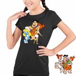 Fashion, accesorii si bijuterii - Copii - Imbracaminte copii - Tricouri copii - Tricou Copii Fete Familia Flintstone Strumfita Strumfii Distractie, negru, marime L Copii - Infinity.ro