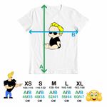 Fashion, accesorii si bijuterii - Copii - Imbracaminte copii - Tricouri copii - Tricou Copii Fete Johnny Bravo Bebelus Blond Ochelari, alb, marime XS Copii - Infinity.ro