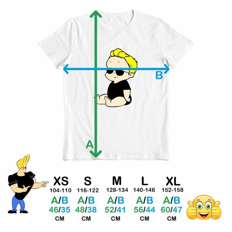 Fashion, accesorii si bijuterii - Copii - Imbracaminte copii - Tricouri copii - Tricou Copii Fete Johnny Bravo Bebelus Blond Ochelari, alb, marime XS Copii - Infinity.ro
