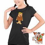 Fashion, accesorii si bijuterii - Copii - Imbracaminte copii - Tricouri copii - Tricou Copii Fete Familia Flintstone Barney Rubble Epoca de Piatra, negru, marime XS Copii - Infinity.ro