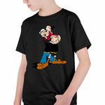 Fashion, accesorii si bijuterii - Copii - Imbracaminte copii - Tricouri copii - Tricou Copii Baieti Popeye Marinarul Olive Dans Valentines, negru, marime S Copii - Infinity.ro