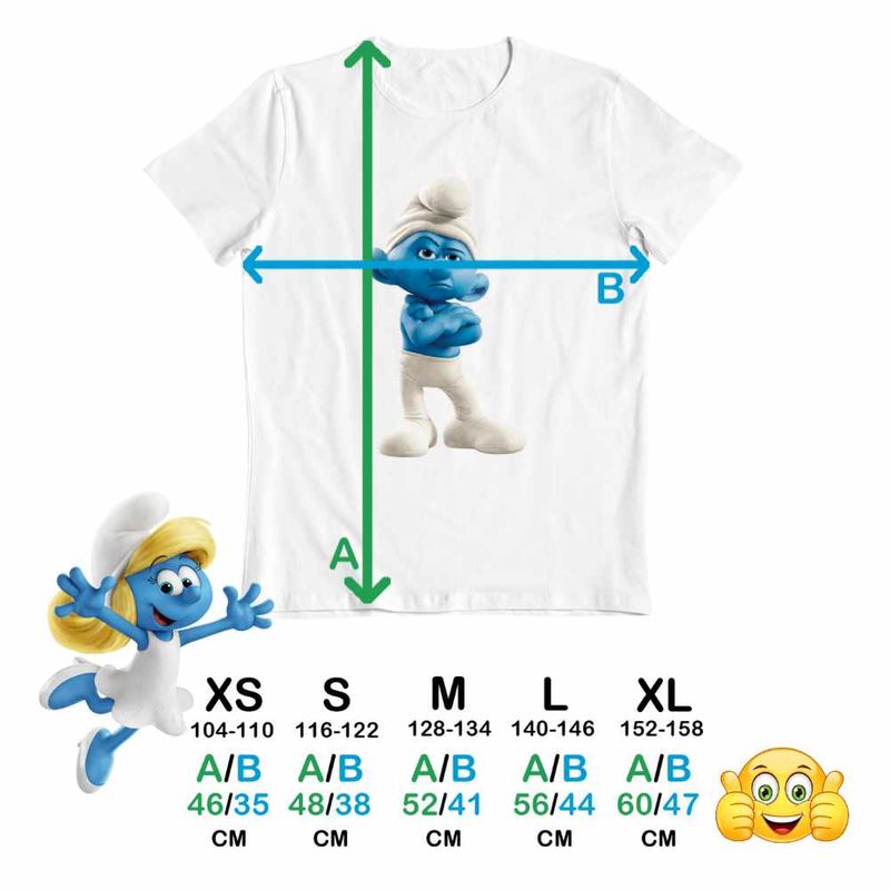 Fashion, accesorii si bijuterii - Copii - Imbracaminte copii - Tricouri copii - Tricou Copii Fete Strumfii Morocanosul Moroconos CoolTrend, alb, marime XS Copii - Infinity.ro