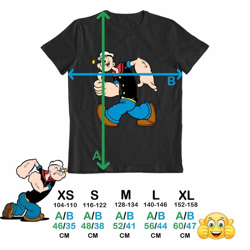 Fashion, accesorii si bijuterii - Copii - Imbracaminte copii - Tricouri copii - Tricou Copii Baieti Popeye Marinarul Capitan Vas Vapor, negru, marime S Copii - Infinity.ro