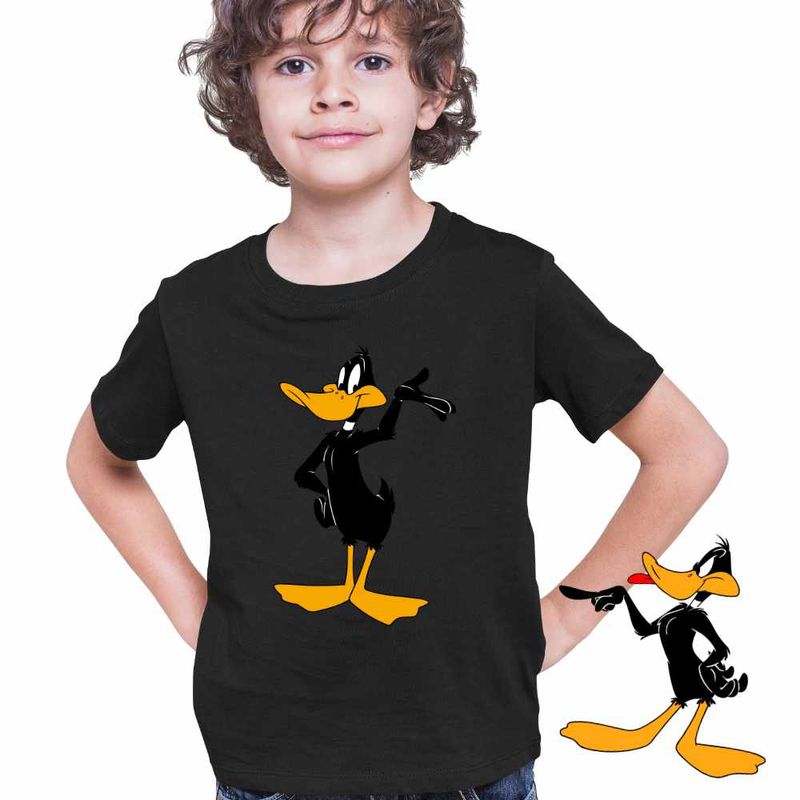 Fashion, accesorii si bijuterii - Copii - Imbracaminte copii - Tricouri copii - Tricou Copii Baieti Ratoiul Negru Daffy Duck, negru, marime XS Copii - Infinity.ro