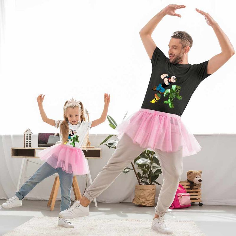 Fashion, accesorii si bijuterii - Copii - Imbracaminte copii - Tricouri copii - Tricou Copii Fete Popeye Marinarul Tom Jerry Creeper Minecraft, negru, marime XL Copii - Infinity.ro