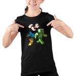 Fashion, accesorii si bijuterii - Copii - Imbracaminte copii - Tricouri copii - Tricou Copii Fete Popeye Marinarul Tom Jerry Creeper Minecraft, negru, marime XL Copii - Infinity.ro