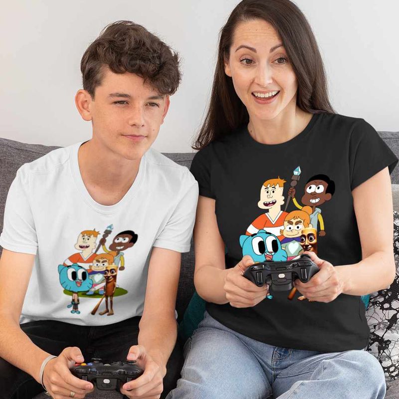 Fashion, accesorii si bijuterii - Copii - Imbracaminte copii - Tricouri copii - Tricou Copii Baieti Craig si Dumbrava Gumball Tung Sahur CoolTrend, negru, marime L Copii - Infinity.ro