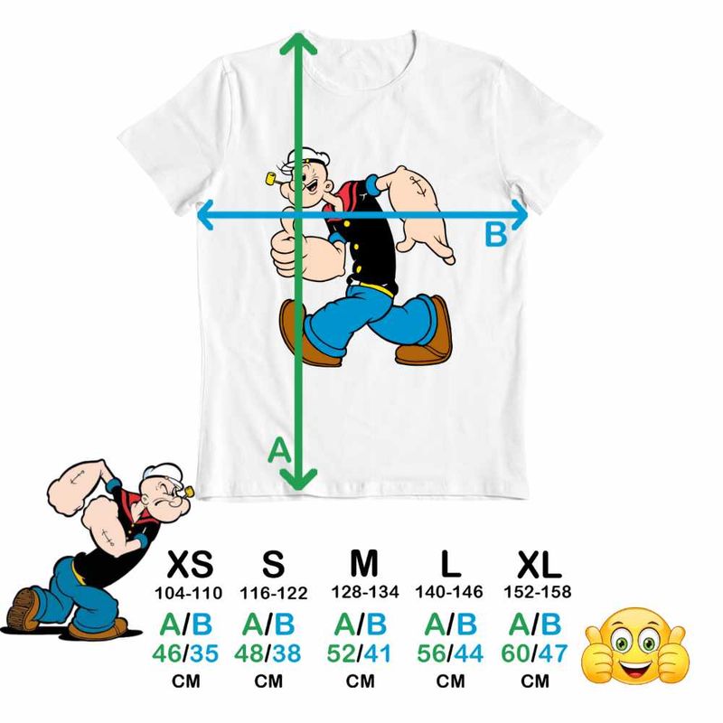 Fashion, accesorii si bijuterii - Copii - Imbracaminte copii - Tricouri copii - Tricou Copii Fete Popeye Marinarul Capitan Vas Vapor, alb, marime M Copii - Infinity.ro
