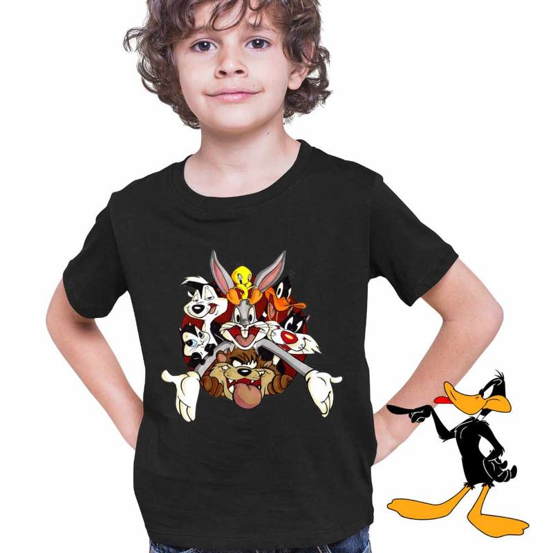 Fashion, accesorii si bijuterii - Copii - Imbracaminte copii - Tricouri copii - Tricou Copii Baieti Daffy Duck Looney Tunes, negru, marime L Copii - Infinity.ro