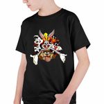 Fashion, accesorii si bijuterii - Copii - Imbracaminte copii - Tricouri copii - Tricou Copii Baieti Daffy Duck Looney Tunes, negru, marime L Copii - Infinity.ro