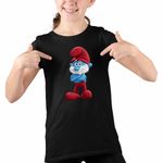 Fashion, accesorii si bijuterii - Copii - Imbracaminte copii - Tricouri copii - Tricou Copii Fete Strumfii Papa Strumf Strunf CoolTrend, negru, marime XS Copii - Infinity.ro