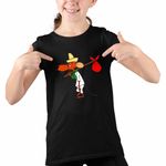 Fashion, accesorii si bijuterii - Copii - Imbracaminte copii - Tricouri copii - Tricou Copii Fete Slowpoke Rodriguez Speedy Gonzales Looney, negru, marime L Copii - Infinity.ro