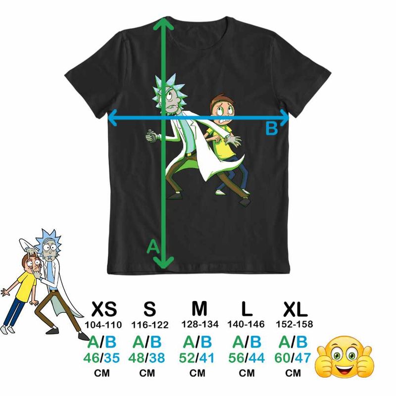 Fashion, accesorii si bijuterii - Copii - Imbracaminte copii - Tricouri copii - Tricou Copii Fete Rick and Morty Fanart Aventuri, negru, marime M Copii - Infinity.ro