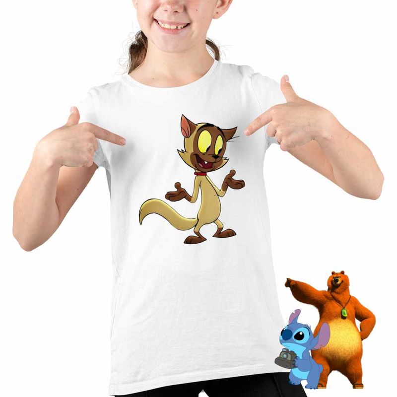 Fashion, accesorii si bijuterii - Copii - Imbracaminte copii - Tricouri copii - Tricou Copii Fete Chester Draculas Vampirul Iepuras CoolTrend, alb, marime XL Copii - Infinity.ro