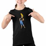 Fashion, accesorii si bijuterii - Copii - Imbracaminte copii - Tricouri copii - Tricou Copii Fete Jenny Brava Johnny Bravo, negru, marime XS Copii - Infinity.ro