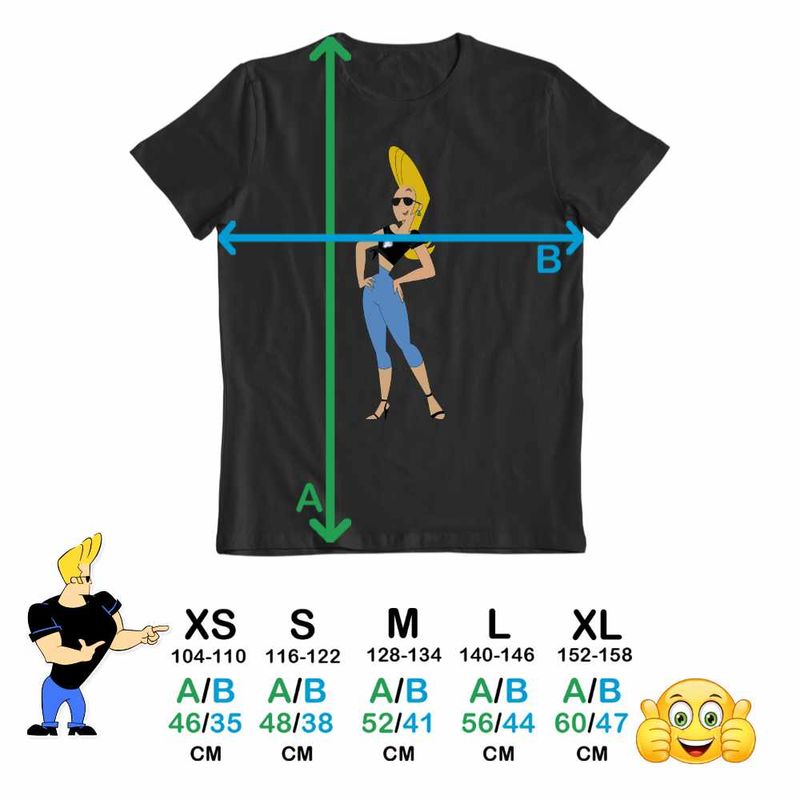 Fashion, accesorii si bijuterii - Copii - Imbracaminte copii - Tricouri copii - Tricou Copii Fete Jenny Brava Johnny Bravo, negru, marime XS Copii - Infinity.ro