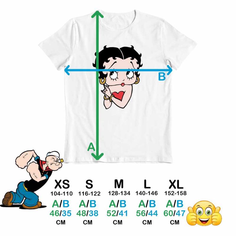 Fashion, accesorii si bijuterii - Copii - Imbracaminte copii - Tricouri copii - Tricou Copii Baieti Betty Boop Talkartoon Looney Tunes, alb, marime M Copii - Infinity.ro